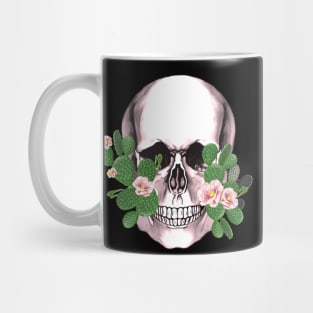 Sugar skull with succulents plants, cool funny cute mask Mug